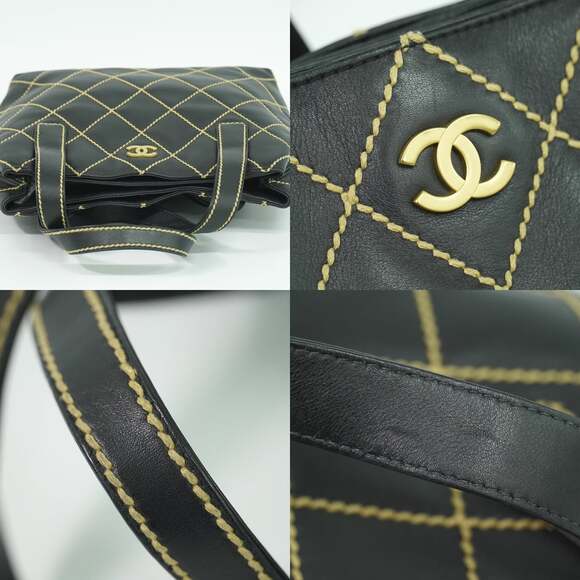 Chanel Quilted Leather Surpique Tote Black - Picture 5 of 7